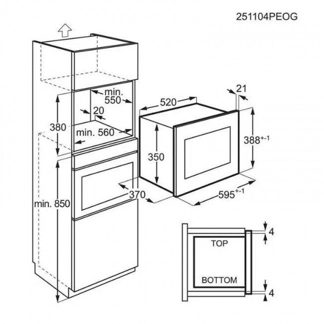 Микровълнова фурна за вграждане Electrolux LMS4253TBK