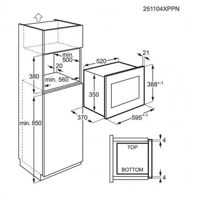 Микровълнова фурна за вграждане Electrolux LMS4253TBK