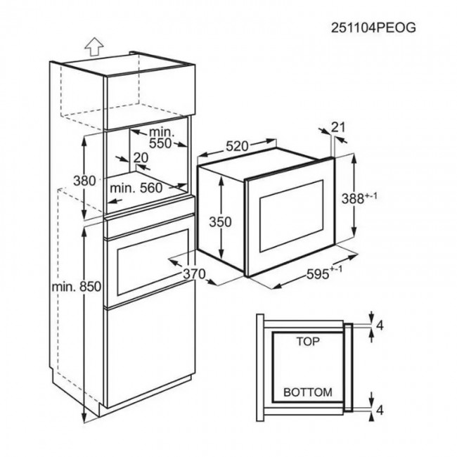 Микровълнова фурна за вграждане Electrolux LMS4253TBW