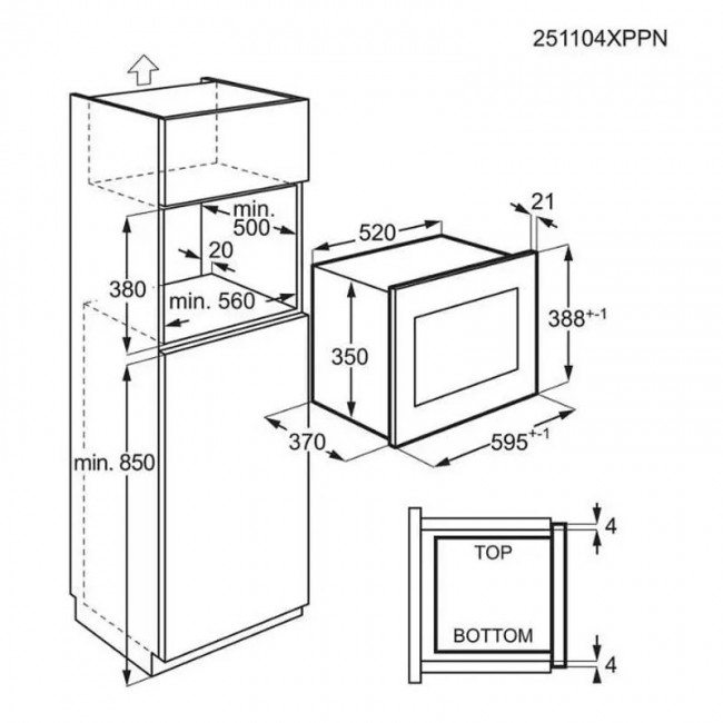 Микровълнова фурна за вграждане Electrolux LMS4253TBW