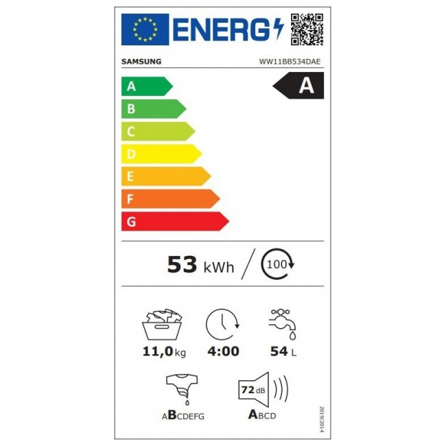 Перална машина Samsung WW11BB534DAES7