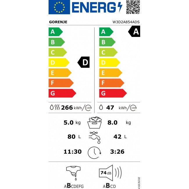 Пералня със сушилня Gorenje W3D2A854ADS