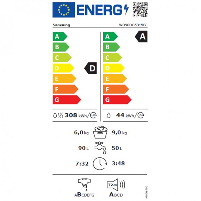 Пералня със сушилня Samsung WD90DG5B15BELE