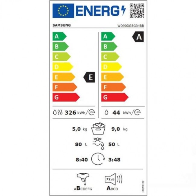 Пералня със сушилня Samsung WD90DG5G34BBLE