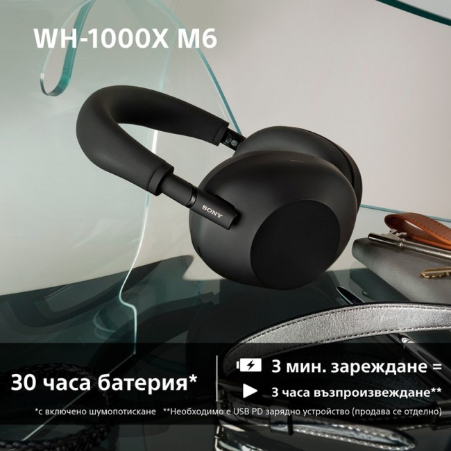 Слушалки Sony WH1000XM6L СИН