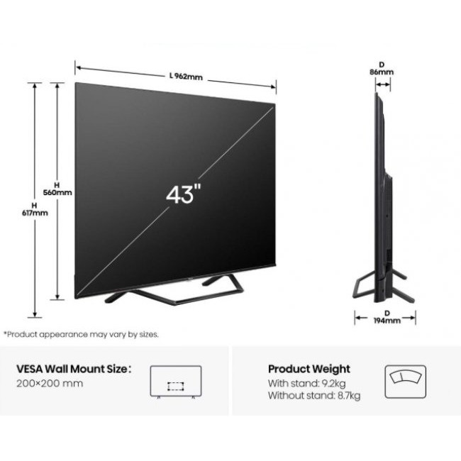 Телевизор Hisense 43A7Q
