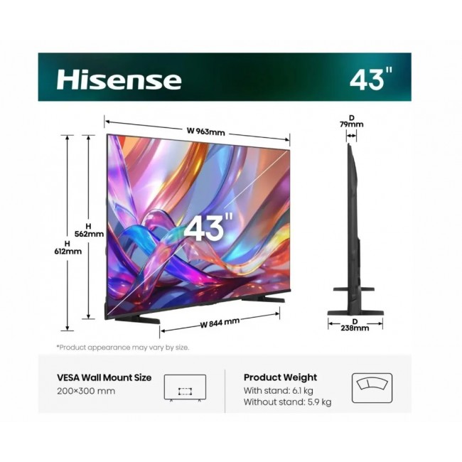 Телевизор Hisense 43E7S