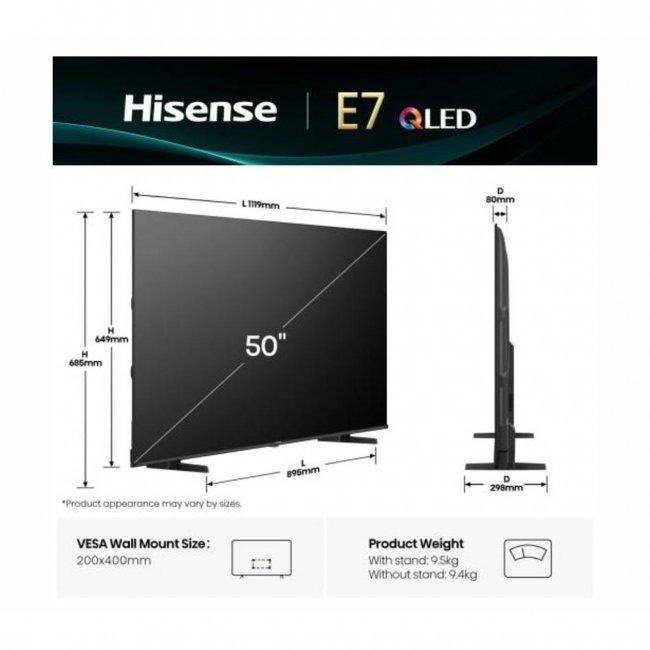 Телевизор Hisense 50E7Q