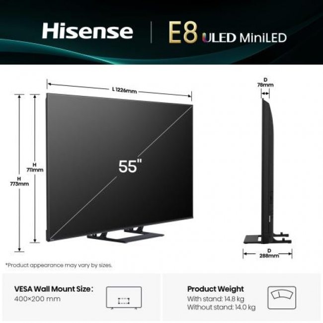 Телевизор Hisense 55E8Q
