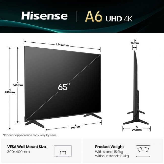 Телевизор Hisense 65A6Q