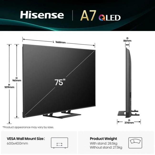 Телевизор Hisense 75A7Q