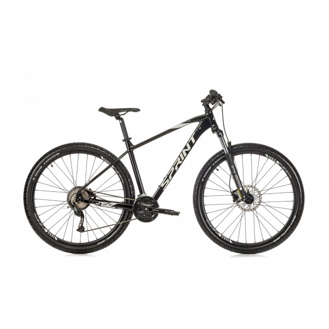 Велосипед Sprint MAVERICK PRO 27.5 ЧЕРЕН ГЛАНЦ/СИВО M/440 mm