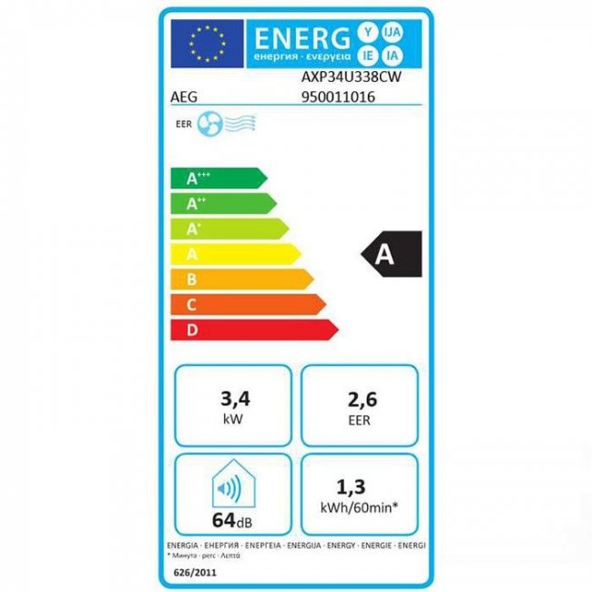 Мобилен климатик AEG AXP34U338CW ChillFlex Pro