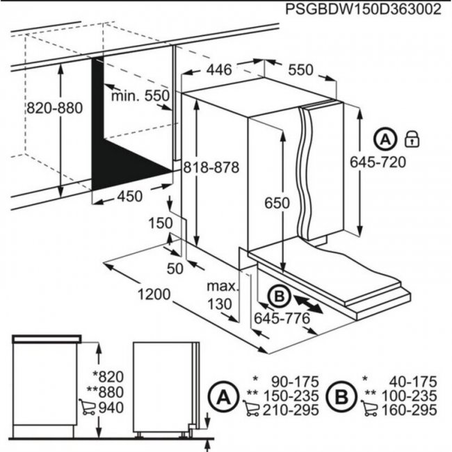 Съдомиялна машина за вграждане AEG FSE72517P 