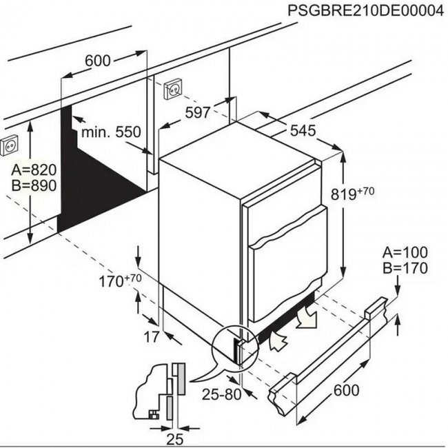 Хладилник за вграждане AEG OSF6I82EF 