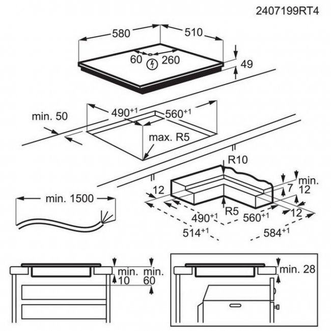 Плот за вграждане AEG TO64IB00IB 
