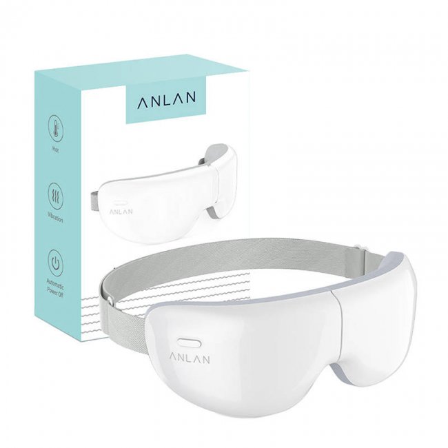 Уред за лице и тяло ANLAN Heated Eye Massager 08-AYBA12-02A - Масажор за очи с подгряване