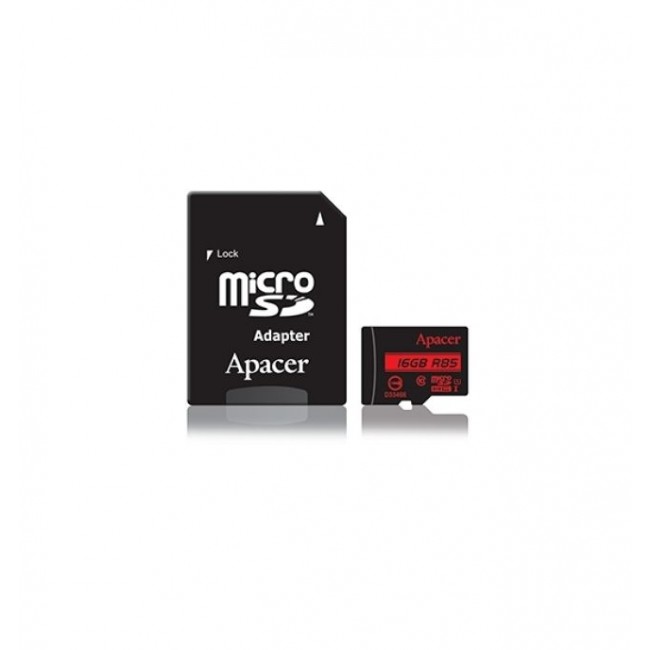 Карта памет Apacer 16GB MicroSDHC UHS-I U1 Class10 R85 w AP16GMCSH10U5-R