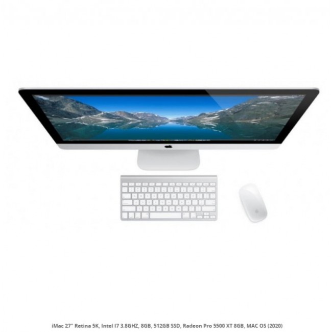 Настолен компютър Apple iMac 27" i7 Retina 5К 8C 3.8GHz/8GB/512GB SSD/RadeonPro 5500XTw8GB/INT KB(MXWV2ZE/A)