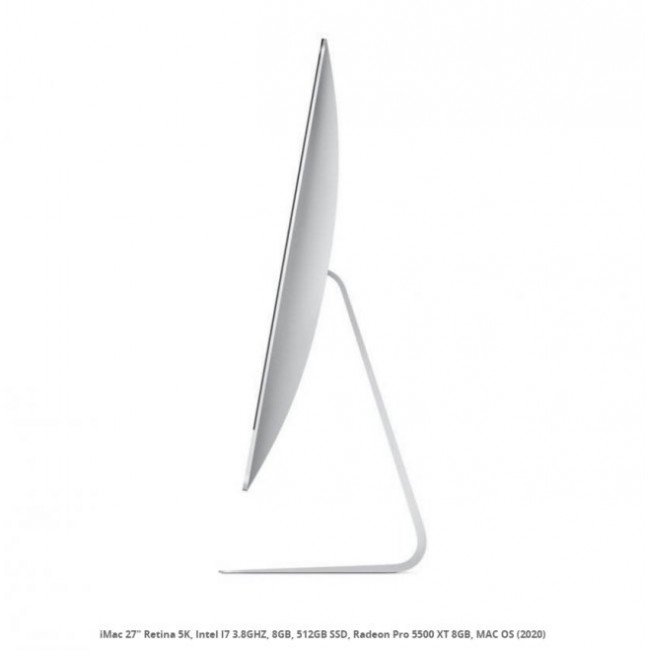 Настолен компютър Apple iMac 27" i7 Retina 5К 8C 3.8GHz/8GB/512GB SSD/RadeonPro 5500XTw8GB/INT KB(MXWV2ZE/A)
