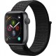 Smart Watch Apple Series 4 Space Grey40 mm GPS-Aluminum Case with Black Sport Loop-MU672