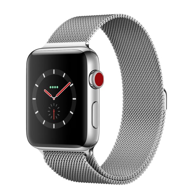 Smart Watch Apple Smart watch Apple Watch 42mm Series 3 GPS + Cellular Stainless Steel Case with Milanese Loop (MR1U2)