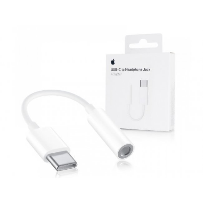 Кабел Apple USB-C to 3.5mm Headphone Jack Adapter MU7E2Z