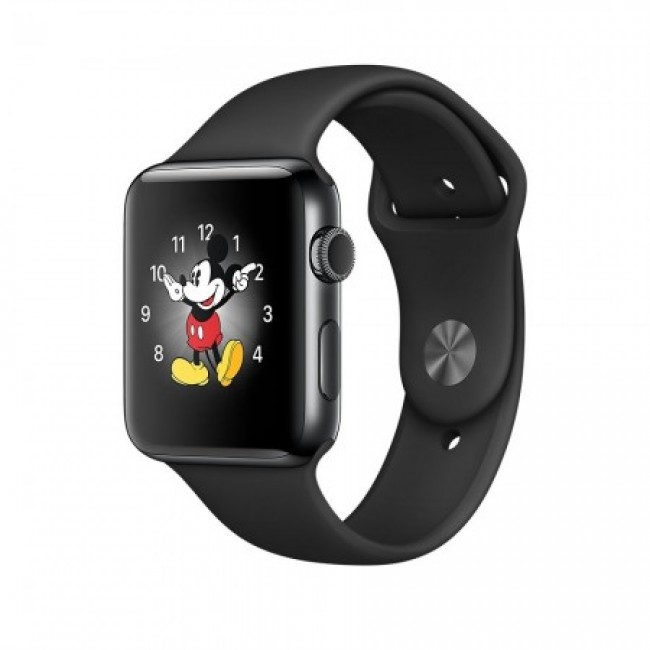 Smart Watch Apple Watch Series 2  Space Black Stainless Steel Case Black Sport Band 38mm - MP492