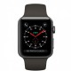 Smart Watch Apple Watch Series 3 GPS + Cellular 42mm Space Gray Aluminum Case with Black Sport Band MQK22
