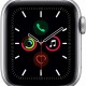 Smart Watch Apple Watch Series 5  -  40mm   Silver Aluminium with White Sport Band	MWV62