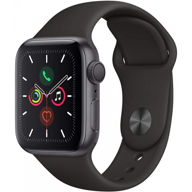 Smart Watch Apple Watch Series 5  - 40mm  Space Grey Aluminium with Black Sport Band MWV82