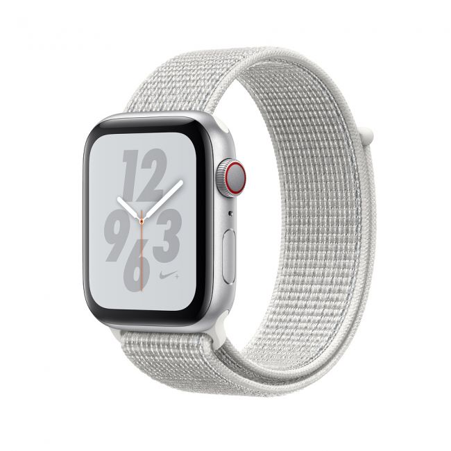 Smart Watch Apple Watch Series4 40mm, Nike+ Silver Aluminum Case with Summit White Nike Sport Loop MU7F2