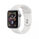 Smart Watch Apple Watch Series4 44mm, Silver Aluminum Case with White Sport Band, GPS - MU6A2