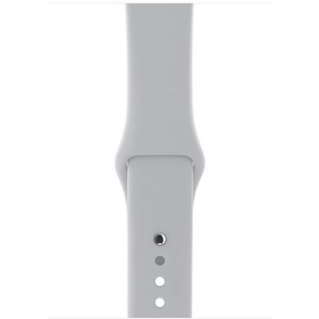Smart Watch Apple Watch Series4 44mm, Silver Aluminum Case with White Sport Band, GPS - MU6A2