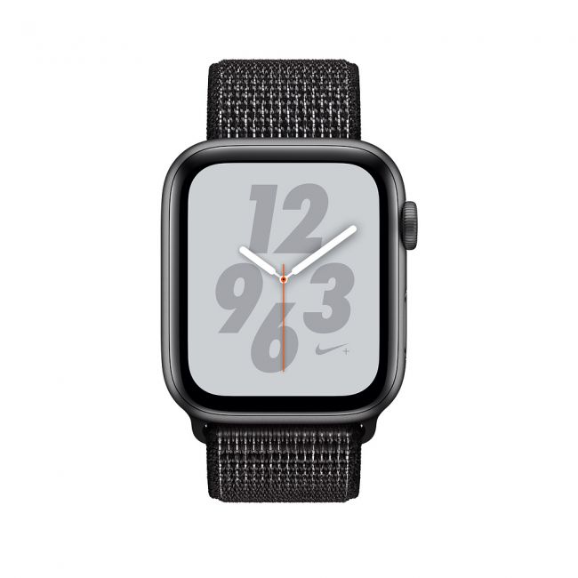 Smart Watch Apple WatchSeries4 40 mm, Nike+ Space Gray Aluminum Case with Black Nike Sport Loop MU7G2