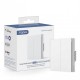 Двоен смарт ключ AQARA Smart Wall Switch H1 EU (No Neutral) - БЯЛ -- WHITE