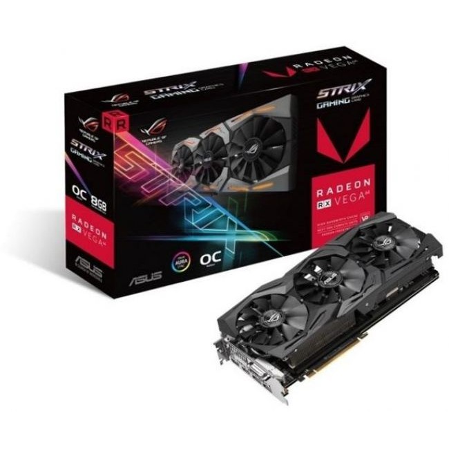 Видео карта ASUS Radeon RX VEGA64 OC 8GB HBM2 2048bit PCIe (ROG-STRIX-RXVEGA64-O8G-GAMING)