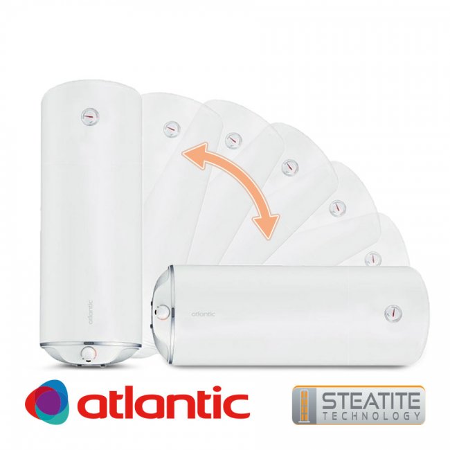 Бойлер Atlantic Steatite Slim 80л мултипозиционен