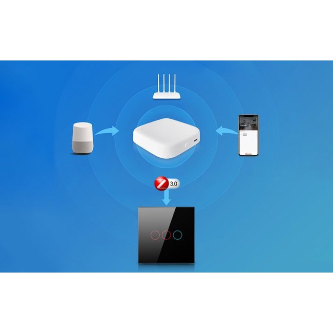 За дома и офиса AVATTO ZigBee LZTS02-EU-W1 1 Way No Neutral TUYA  - Смарт превключвател за осветление