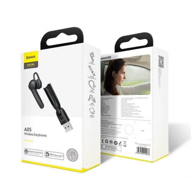 Bluetooth Handsfree слушалка Baseus A05 Bluetooth Earpiece 5.0 USB