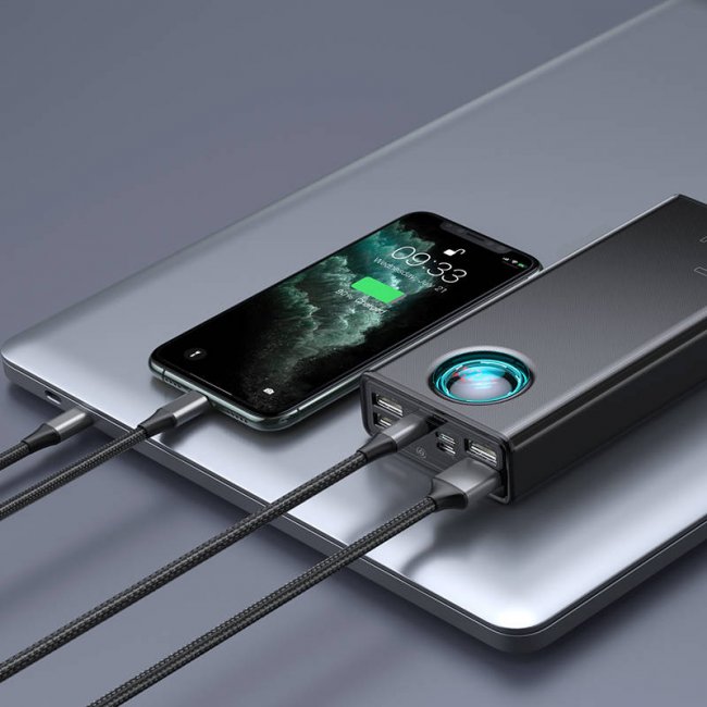 Външна Батерия POWER BANK Baseus Amblight 30000mAh, QC 3.0, PD, 3A, 65W - външна батерия