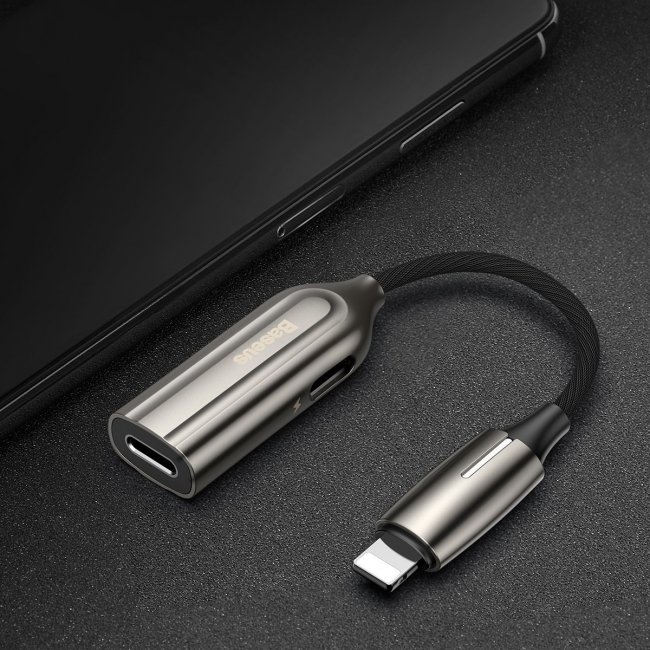 Кабел Baseus Audio L55 Lightning адаптер за 2x Lightning