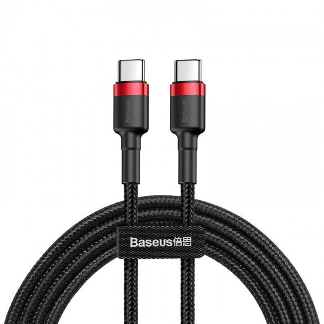 Кабел Baseus Cafule Cable USB-C PD 2.0 QC 3.0 60W - 1m - ЧЕРВЕН -- RED