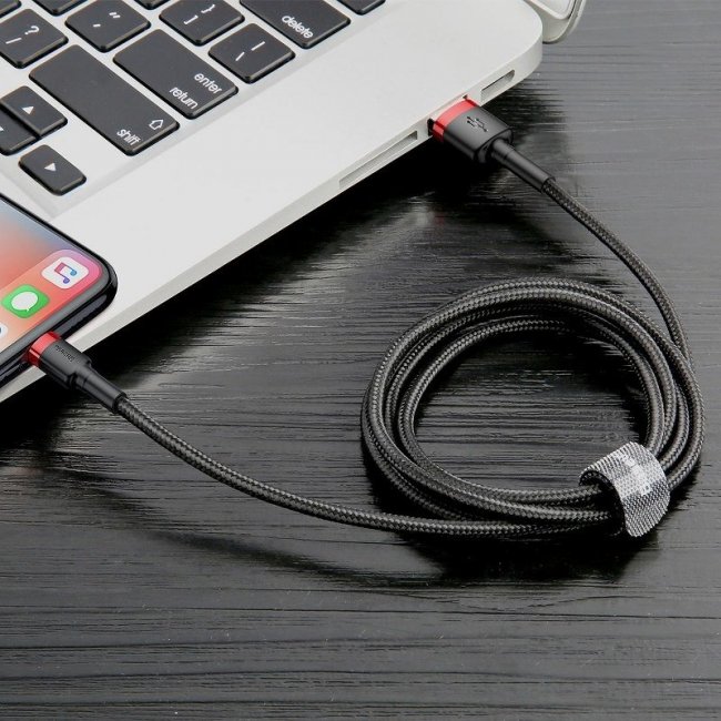 Кабел Baseus Cafule USB Lightning Cable 2.4A 1m