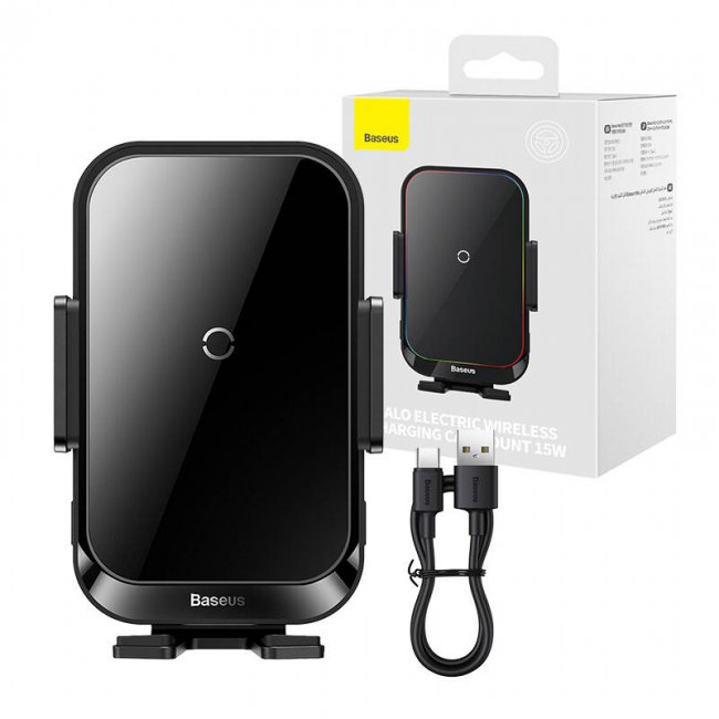 Аксесоар за кола Baseus Car holder Halo with 15W inductive charger