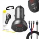 Зарядно устройство Baseus Digital Display Dual USB Car Charger 24W