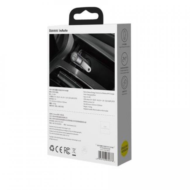 Зарядно устройство Baseus Energy Column Car Wireless MP3 Charger