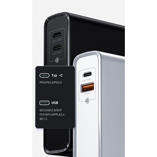 Външна Батерия POWER BANK Baseus GaN- 2в1 Бързо зареждане Банка и зарядно устройство C + U 10000mAh 45W