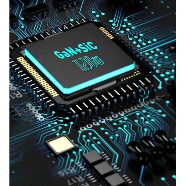 Зарядно устройство Baseus GaN  2xC Type + USB Type 120W - Мрежово зарядно устройство