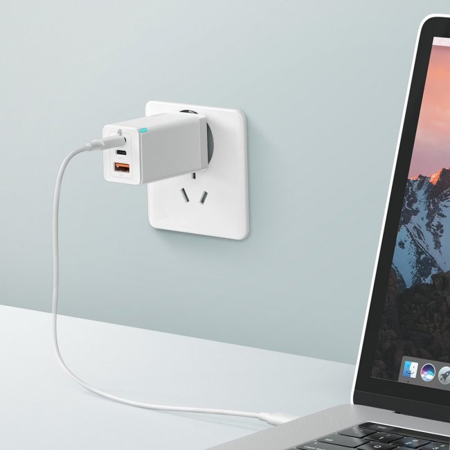 Зарядно устройство Baseus Gan2 Pro Quick Charger 2 C type + USB type 65W